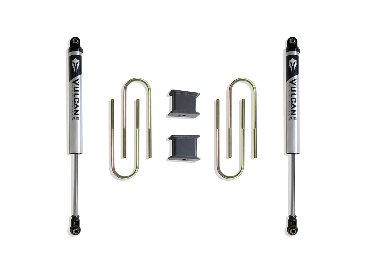 Part# 902140V MAX TRAC SUSPENSION'S is A Rear Box KIT Including 4" Lift Blocks, U-Bolts & A Pair of Vulcan Series Shocks