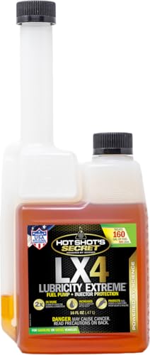 LX4 Hot Shot's Secret Lubricity Extreme– 16oz - Fuel System Protection– Lubricates and Protects Fuel Pump and Injectors– Prevents Wear and Damage – For Gasoline or Diesel Engines, Packaging May Vary