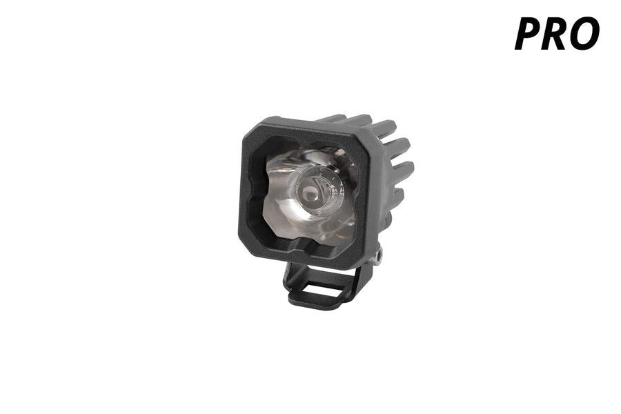 Diode Dynamics SSC1 Pro Standard White LED Pod (one), Flood w/Amber Backlight