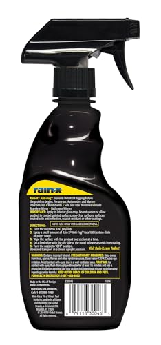 Rain-X Interior Glass 630046 Anti-Fog, 12 oz. - Prevents Fogging of Glass and Mirrors Interior, Usable on Both Automobiles and Marine Vehicles