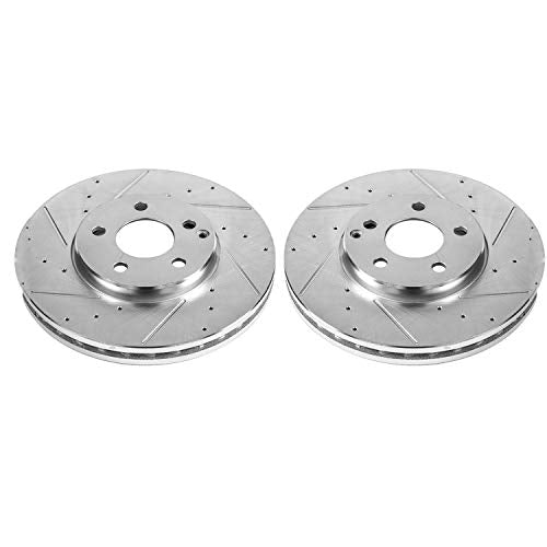 Power Stop Front EBR684XPR Drilled and Slotted Evolution Rotor (Pair) For Mercedes-Benz E320 2004-2005, Mercedes-Benz E350 2006-2009 [Model Specific]