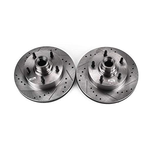 Power Stop Front AR8540XPR Drilled & Slotted Rotor Pair For Ford E-, Ford E-150 Club Wa, Ford E-150 Econoline, Ford E-150 Econoline Club Wagon [Model Specific]
