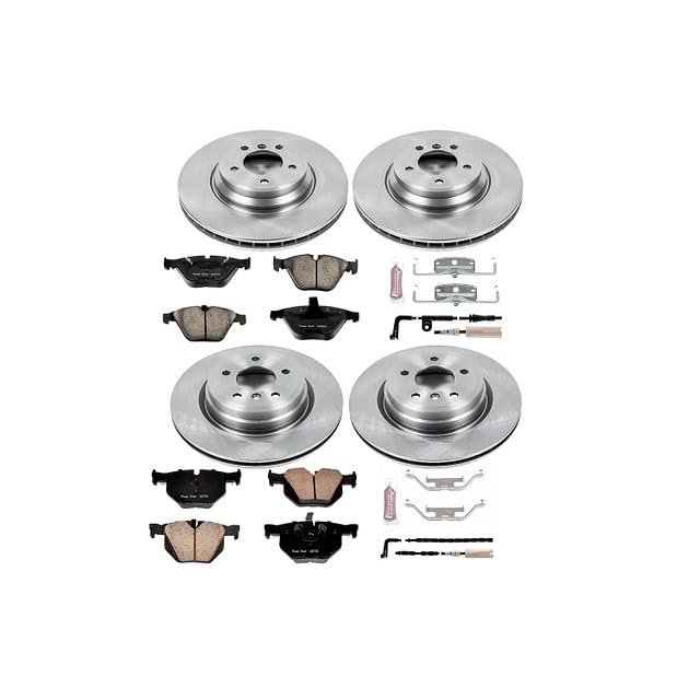 POWERSTOP Autospecialty KOE2883 Front and Rear Replacement Brake Kit-OE Brake Rotors & Ceramic Brake Pads For BMW 335i xDrive 2009-2010, BMW 335xi 2007-2008 [Model Specific]