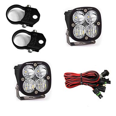 Baja Designs Squadron Sport PowerSports LED A-Pillar Mount Light Kit for UTV - 2 PCS LED with Wiring Harness, 1.75-inch Tube Mounts