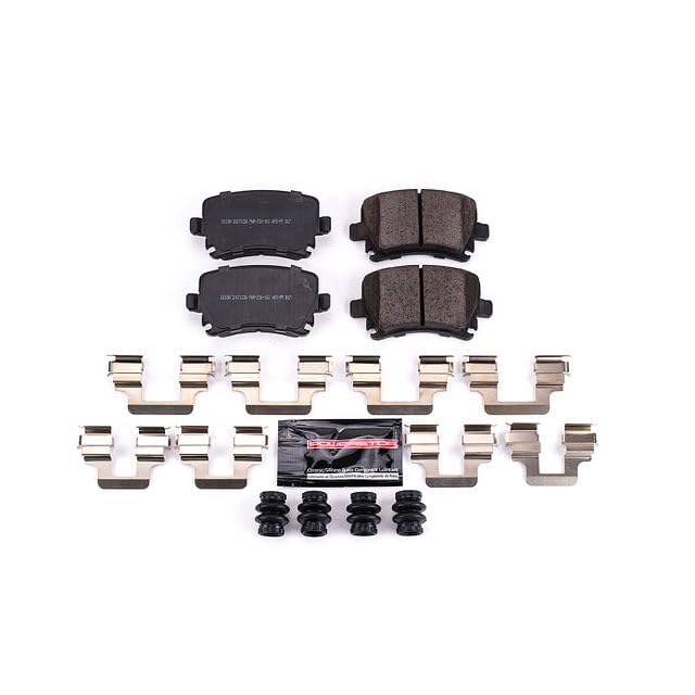 Power Stop Z23-1108 Z23 Evolution Sport Rear Carbon Fiber Infused Ceramic Brake Pads with Hardware