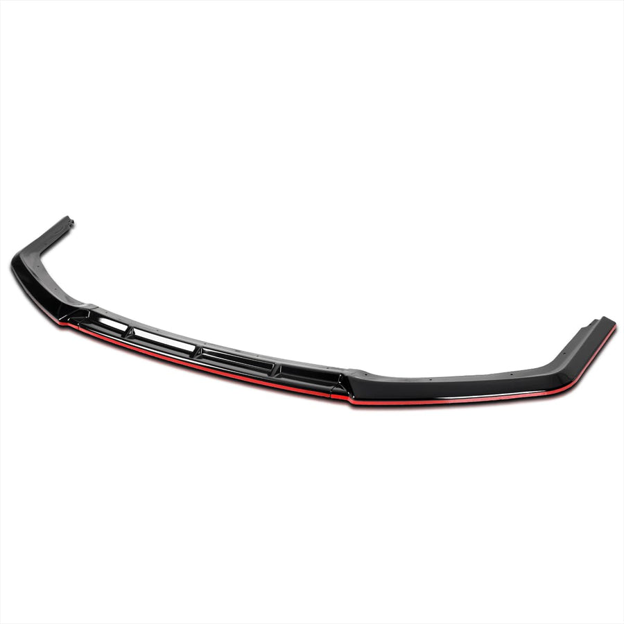 Glossy Black Red Trim Spec-D Tuning Front Bumper Lip Spoiler Compatible with 2017-2021 Honda Civic Si Hatchback