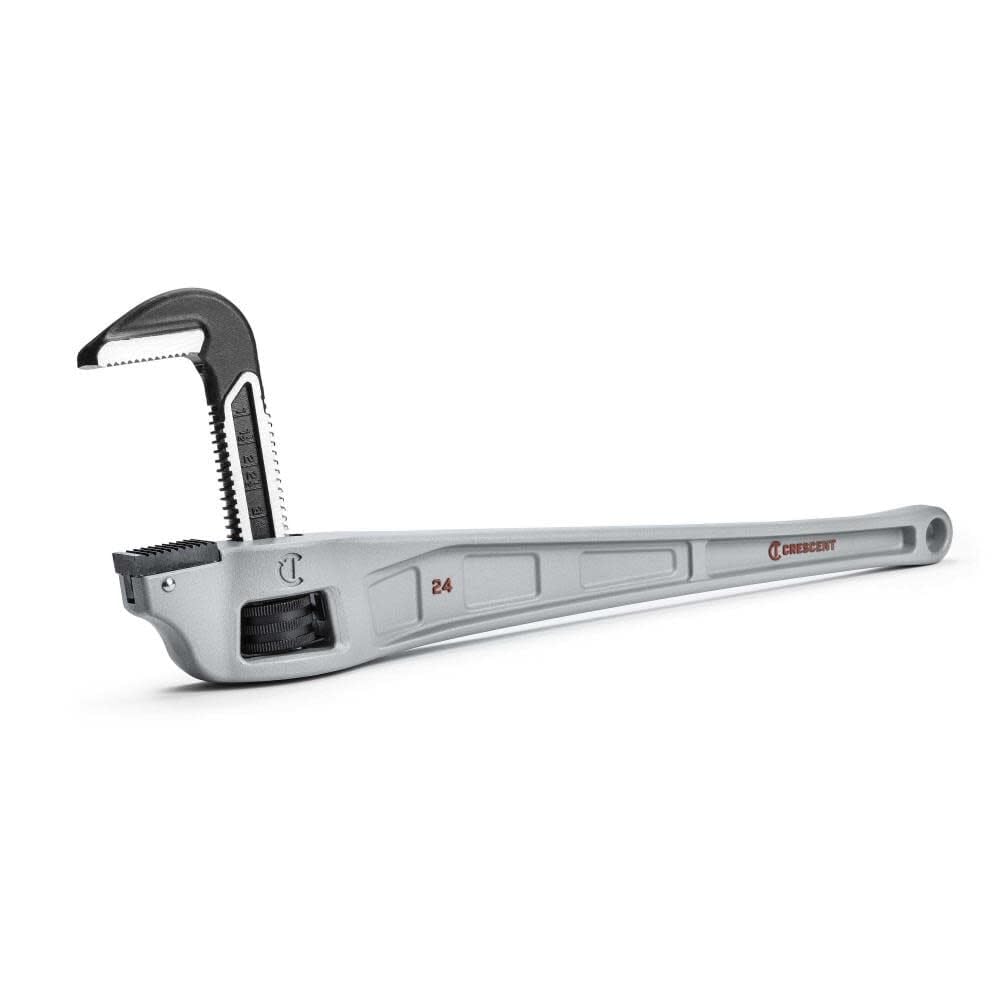 Crescent Offset Handle Aluminum Pipe Wrench - Heavy Duty Plumbing Tool for Tight Areas - Adjustable Home Repair Hand Tool - 24" - CAPW24F