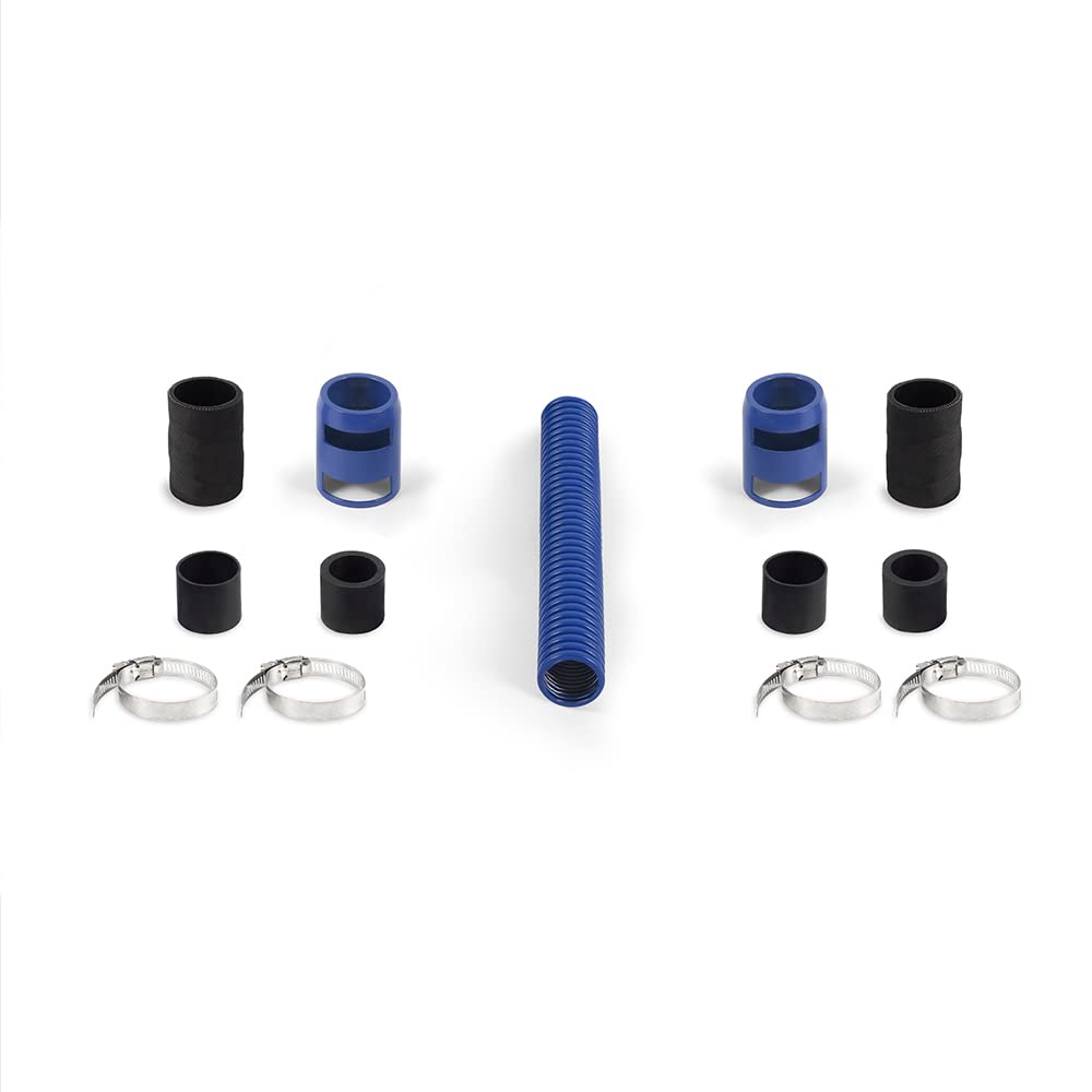 Mishimoto Universal Flexible Stainless Steel Radiator Hose Kit, 12”, Blue MMAH-U12BL
