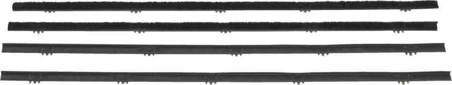 Door Glass Brothers Trucks Windowfelt-4 Pieces B3025-67 - w/Chrome - Left/Right