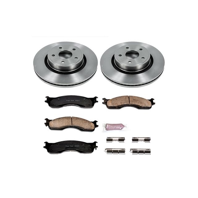 Power Stop Autospecialty KOE4584 Front Replacement Brake Kit-OE Brake Rotors & Ceramic Brake Pads For Dodge Ram 1500 2004 [Model Specific]