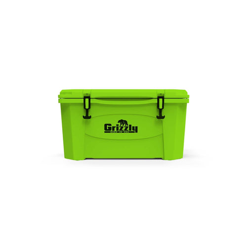45 Cooler Grizzly | 45 qt Ice Chest Durable Rotomolded Insulated | Made in The USA | Warranty for Life | for Beach Boat Camping Fishing Hunting | G45 | Lime Green