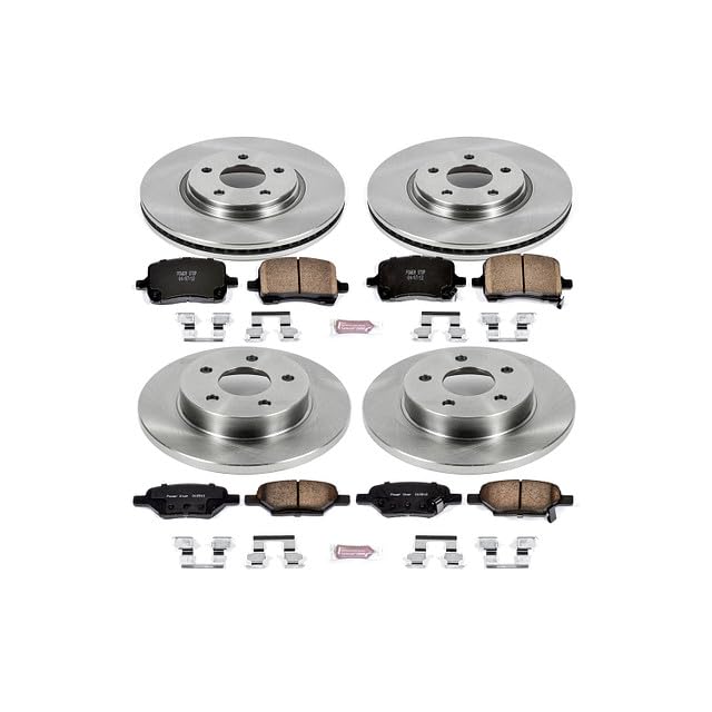 POWERSTOP Autospecialty KOE1612 Front and Rear Replacement Brake Kit-OE Brake Rotors & Ceramic Brake Pads For Cobalt, Cob, HHR, Malibu, Pontiac, Pontiac G6, Aura, Ion [Model Specific]