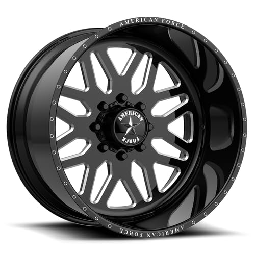 American Force 24X14 AWB02 G-BLK MACH -73MM 8X6.5 - AFTPB02D22-2-20