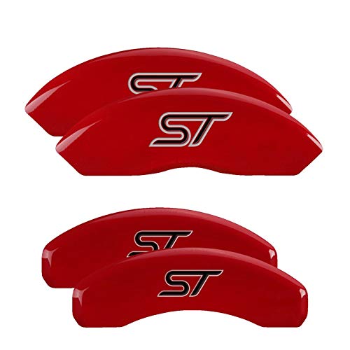 Brake Caliper Covers MGP - 2021-2023 Ford Edge - Front and Rear Set - Red