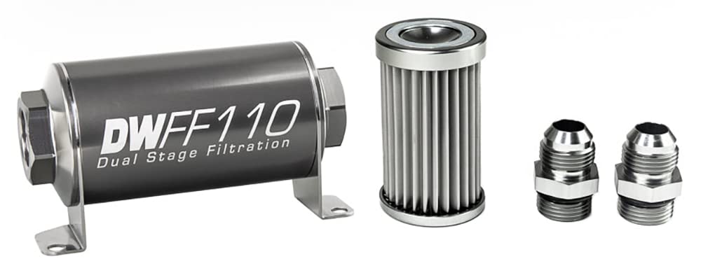 in-line DeatschWerks Fuel Filter and housing kit (8-03-110-005K-10)