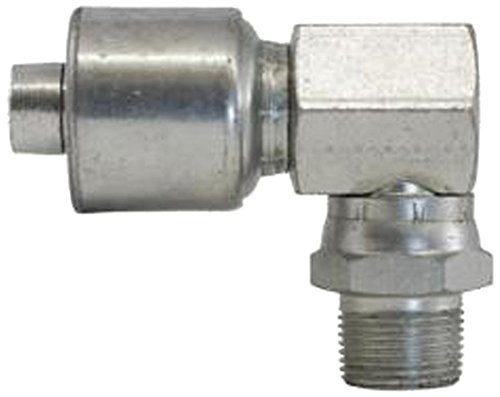 Gates MegaCrimp 12G-12MPX90 XBULK Couplings, Male Pipe Swivel, Zinc Plated Carbon Steel, 3.17", 3/4" ID (Pack of 30)
