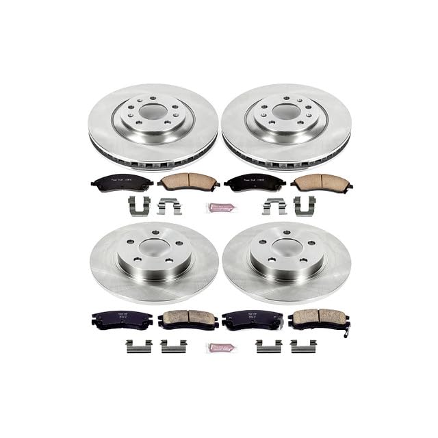 POWERSTOP Autospecialty KOE1431 Front and Rear Replacement Brake Kit-OE Brake Rotors & Ceramic Brake Pads For Pontiac Bonneville 2004-2005 [Model Specific]