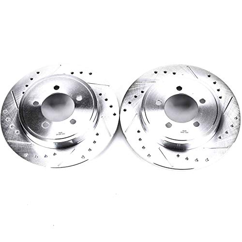 Power Stop Rear AR8587XPR Drilled & Slotted Rotor Pair For Ford Explorer 2002-2010, Ford Explorer Sport Trac 2007-2010, Mercury Mountaineer 2002-2010 [Model Specific]