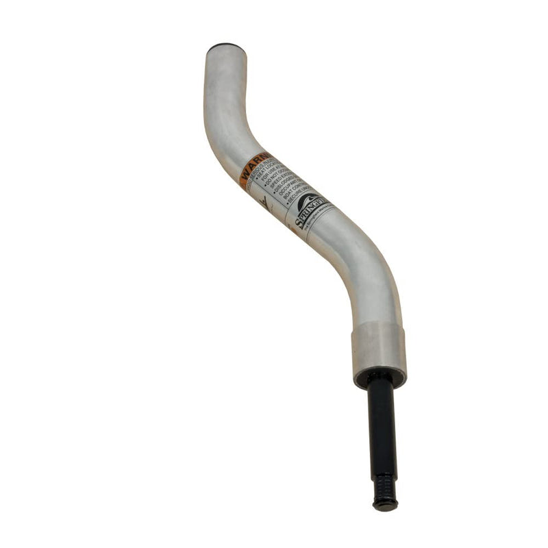 Threaded Springfield 1630402-CSS Fixed-Height Offset Post for Kingpin Seat Mounts and Bases - 13", Satin Finish