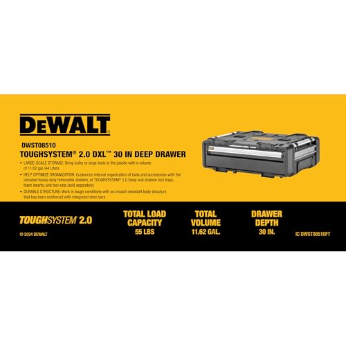 TOUGHSYSTEM 2.0 DEWALT DXL Deep Drawer unit (DWST08510)