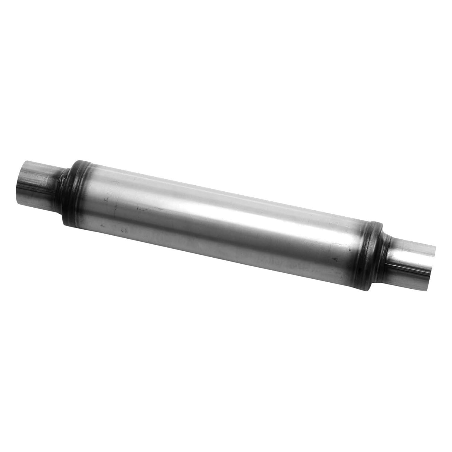 Cherry Bomb Salute Muffler - SA0426 Reversible Round Body - D4" X L18" 24" OAL 2-1/2" C/C Muffler - Cherry Bomb Salute