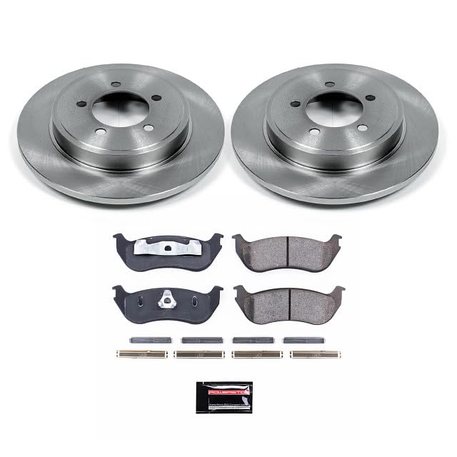 POWERSTOP Autospecialty KOE3150 Rear Replacement Brake Kit-OE Brake Rotors & Ceramic Brake Pads For Ford Explorer 2002-2005, Mercury Mountaineer 2002-2006 [Model Specific]