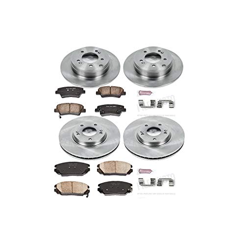 Power Stop Autospecialty KOE5375 Front and Rear Replacement Brake Kit-OE Brake Rotors & Ceramic Brake Pads