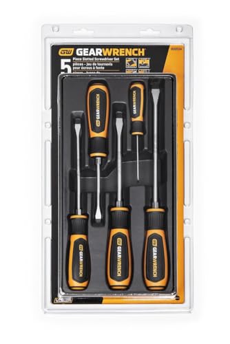 5 Pc. GEARWRENCH Slotted Dual Material Screwdriver Set - 80053H