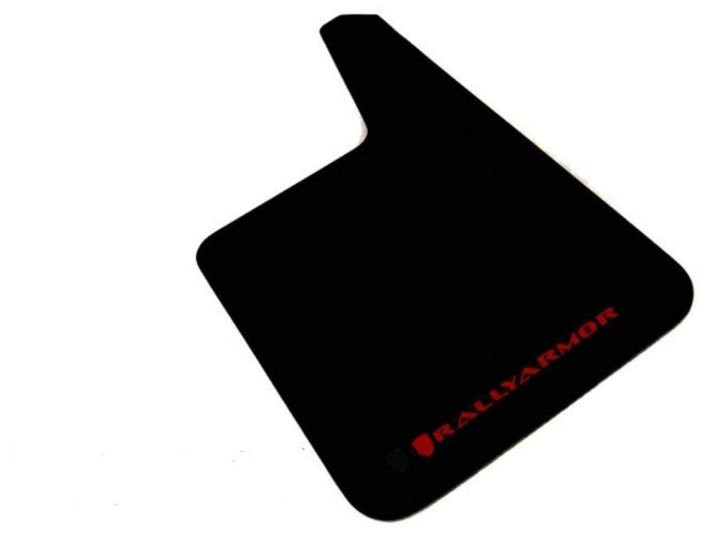Rally Armor Black, Red MF20-BAS-RD Mud Flap with Logo (Universal Fitment Longer (no Hardware) Basic Plus), 1 Pack