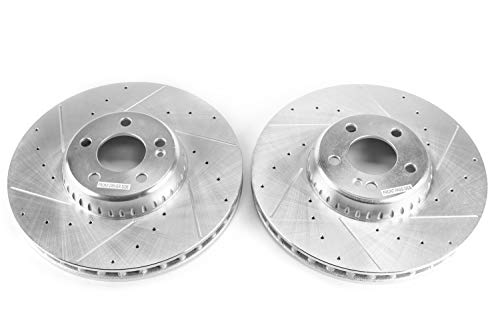 Power Stop Front EBR1606XPR Performance Drilled, Slotted & Plated Brake Rotor Pair
