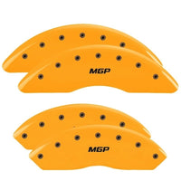 MGP Yellow Powder Coat Finish Caliper Covers 41114SMGPYL, Black Characters, Set of 4