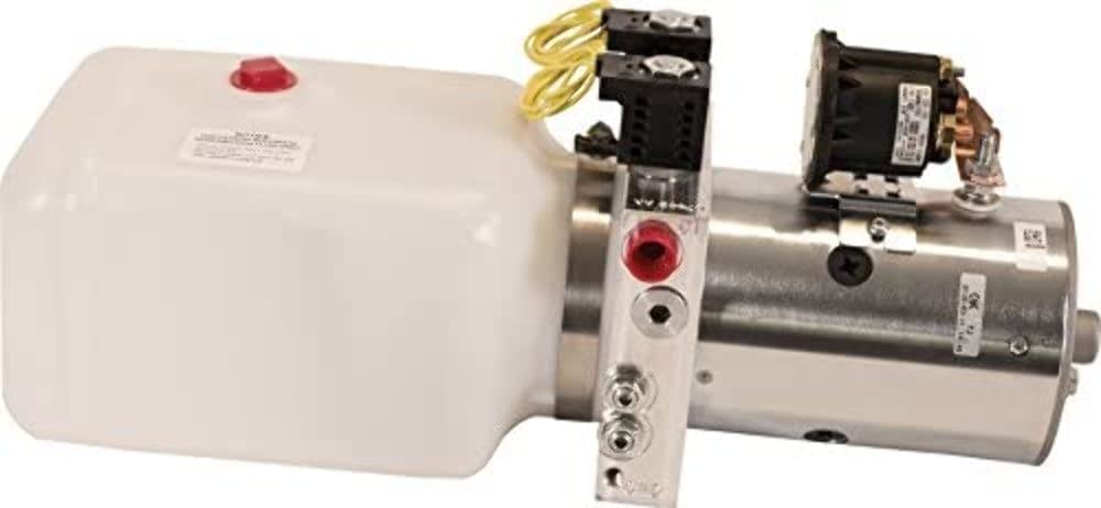 4-Way DC Power Unit Buyers Products, Electric Controls Horizontal 1.5 Gallon Steel Reservoir, 3/8 NPT, Hydraulic Accessories for Trucks & Trailers