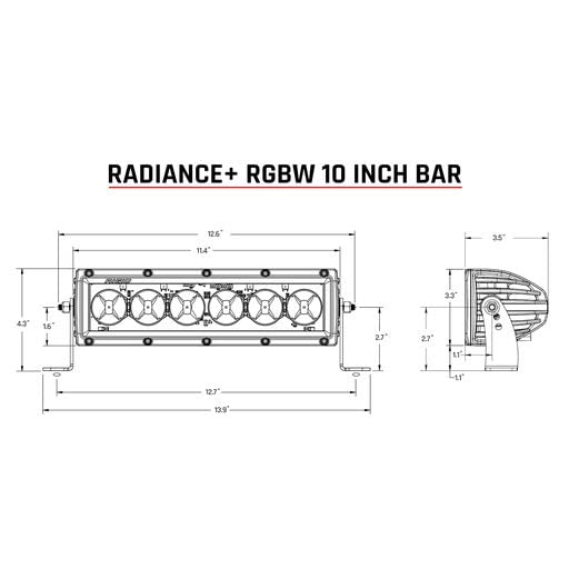 Radiance+ Rigid Industries Curved 50in. RGBW Light Bar (350053)