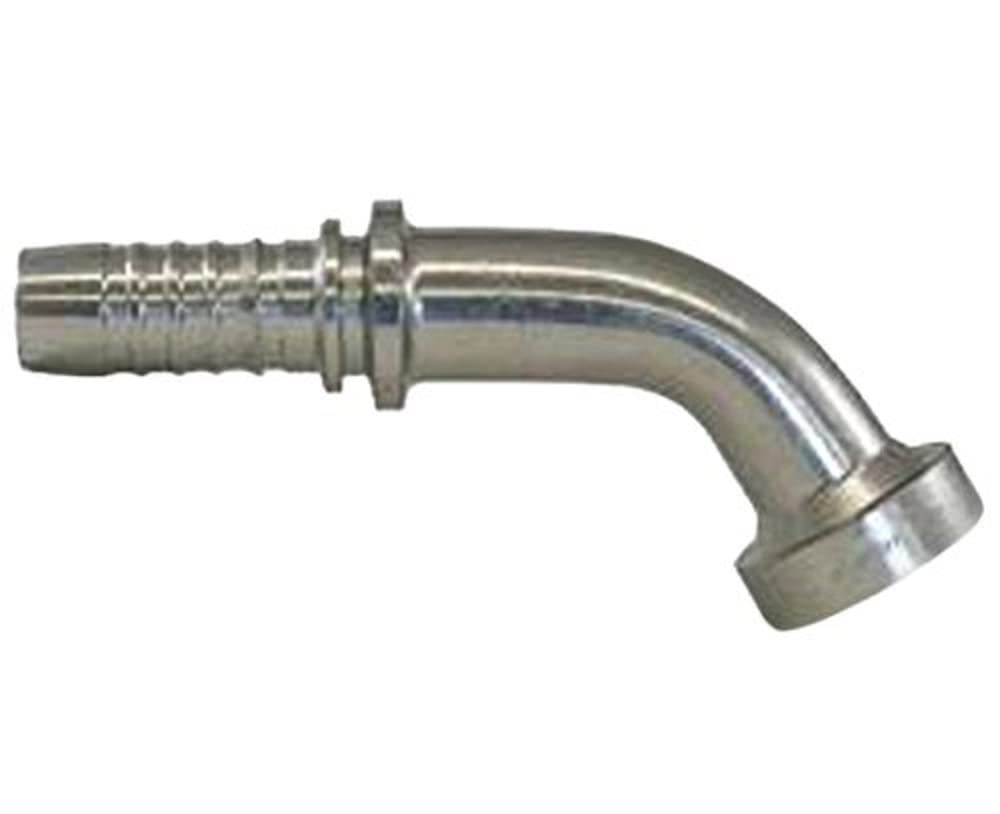 Gates GlobalSpiral 16GS-16FLC67-057 Couplings, Caterpillar Style O-Ring Flange, Zinc Plated Carbon Steel, 6.14", 67 1/2° Bent Tube, 1" ID