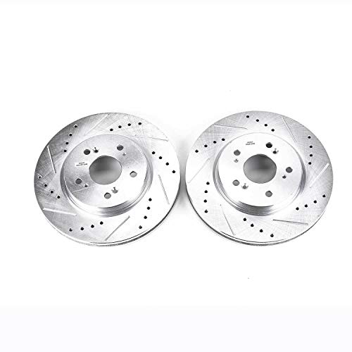 Front Power Stop JBR1173XPR Drilled & Slotted Evolution Rotor Pair