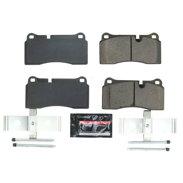 Power Stop Z23-1155 Z23 Evolution Sport Carbon Fiber Infused Ceramic Brake Pads with Hardware For Audi R8 2008-2012, Audi R8 2014-2015, Audi R8 2017-2018 [Model Specific]