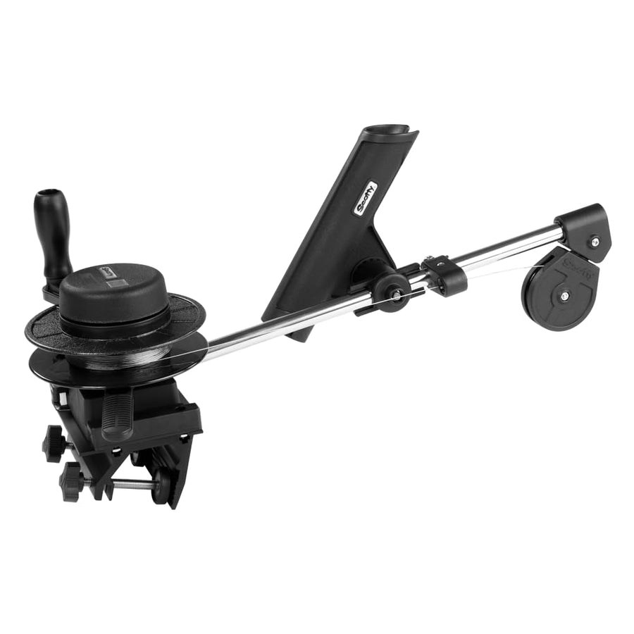 Depthmaster Scotty #1050MP Manual Downrigger, Display Packed w/ Rod Holder & Clamp Mount,Black