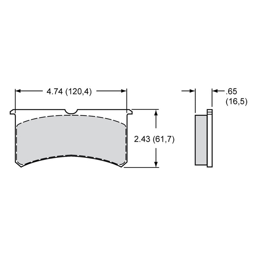 PolyMatrix Pad Set WILWOOD 15E-6707K - 7416 E FNSL4/6, BNSL4/6