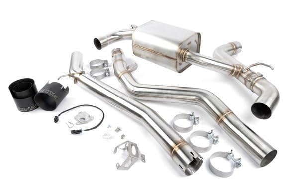 Dinan Cat-Back D660-0096-BLK Exhaust Kit (Valved) - Stainless Steel - Black Tips