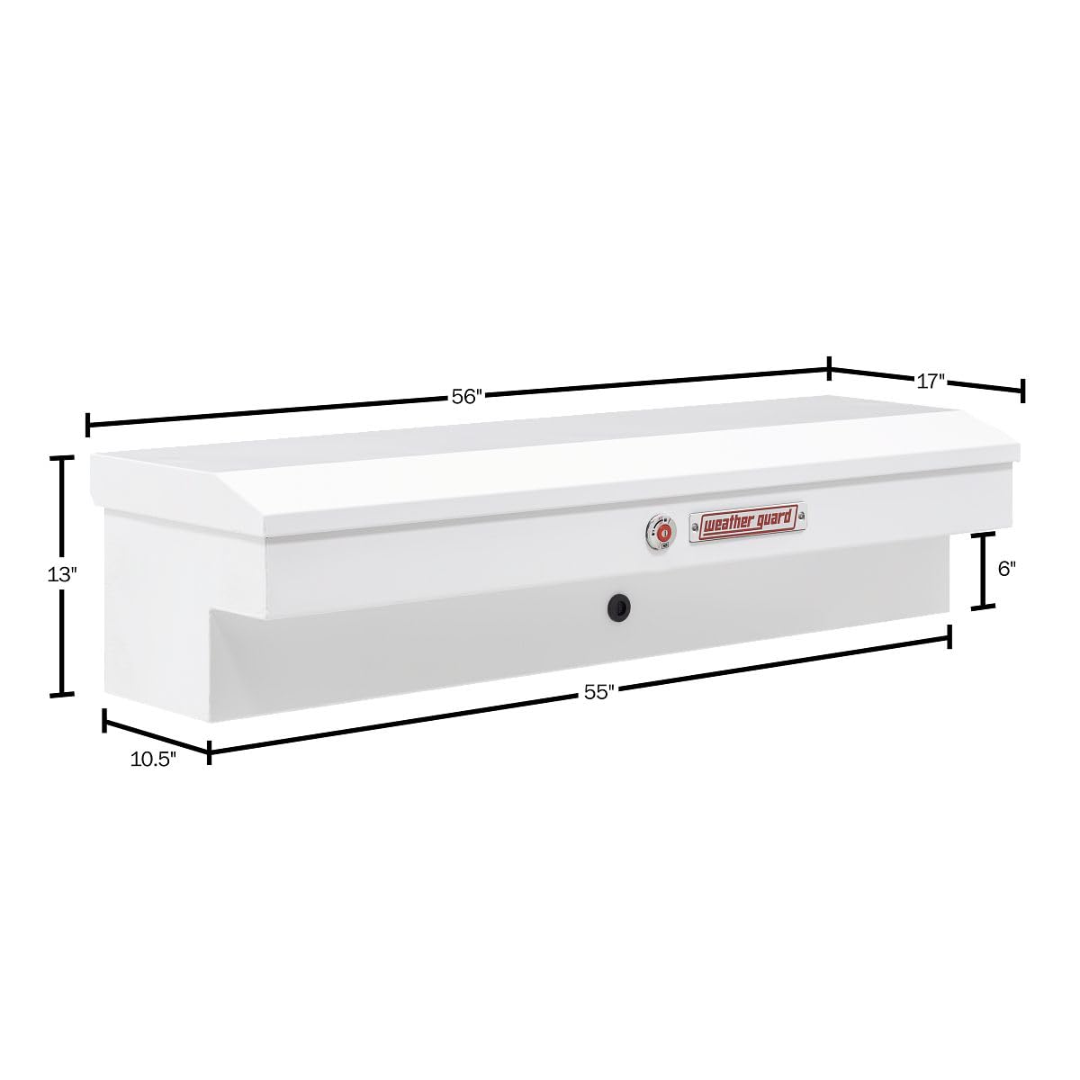 Lo-Side Box Model 175-3-04 56in, Steel, White, 4.0 cu ft
