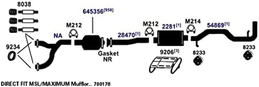 Exhaust Tail Pipe AP Exhaust Products 54869