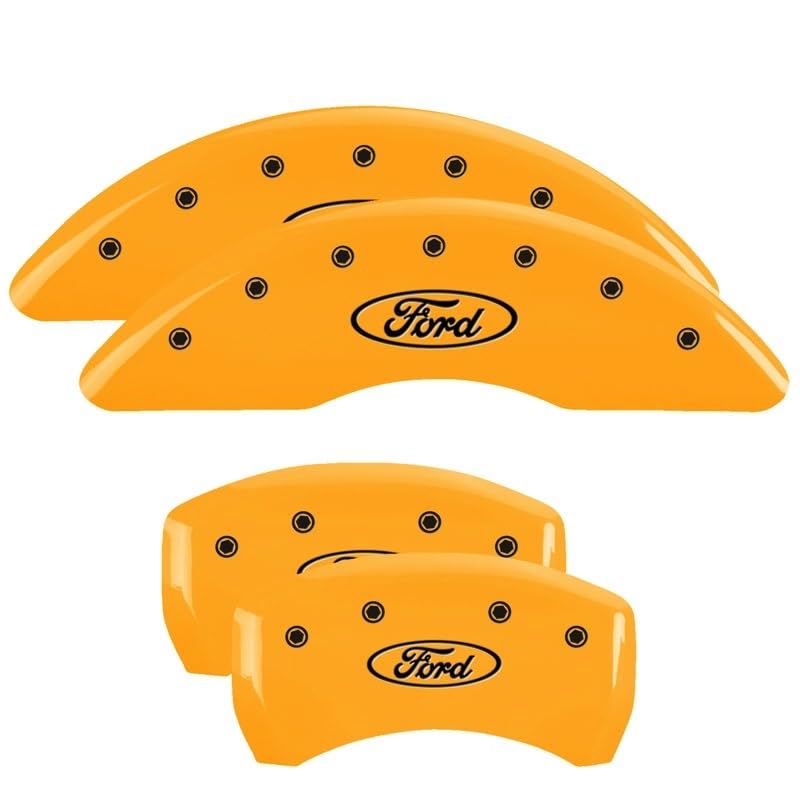 Ford Oval Logo MGP Calipers 10258SFRDYL, Yellow/Black