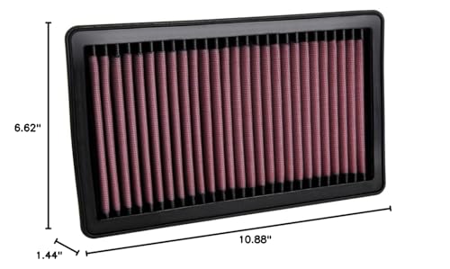 K&N High-Flow Original Engine Air Filter: Increase Power: Premium, Washable: Compatible with 2020-2023 JEEP: Gladiator, Wrangler JL, 33-5106