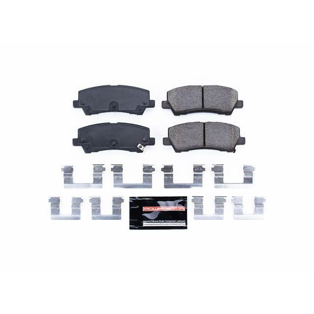 Power Stop Z23-1793 Z23 Evolution Sport Rear Carbon Fiber Infused Ceramic Brake Pads with Hardware For Ford Mustang 2015-2023 [Model Specific]