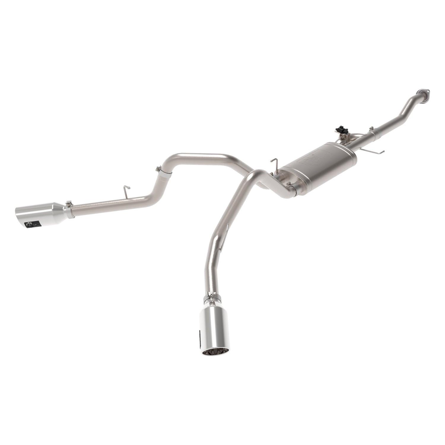 aFe Power 3 IN Gemini XV 304 Stainless Steel Cat-Back Exhaust System w/Cutout Polished Ford F-150 15-20 V6-2.7L/3.5L (tt)/V8-5.0L 49-33123-P