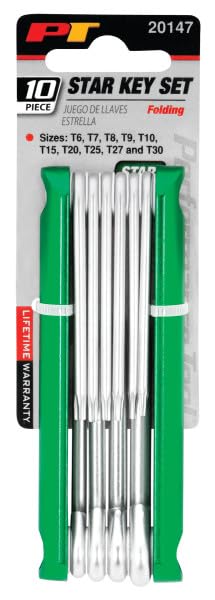 10-Piece Performance Tool Aluminum Folding Star Hex Key