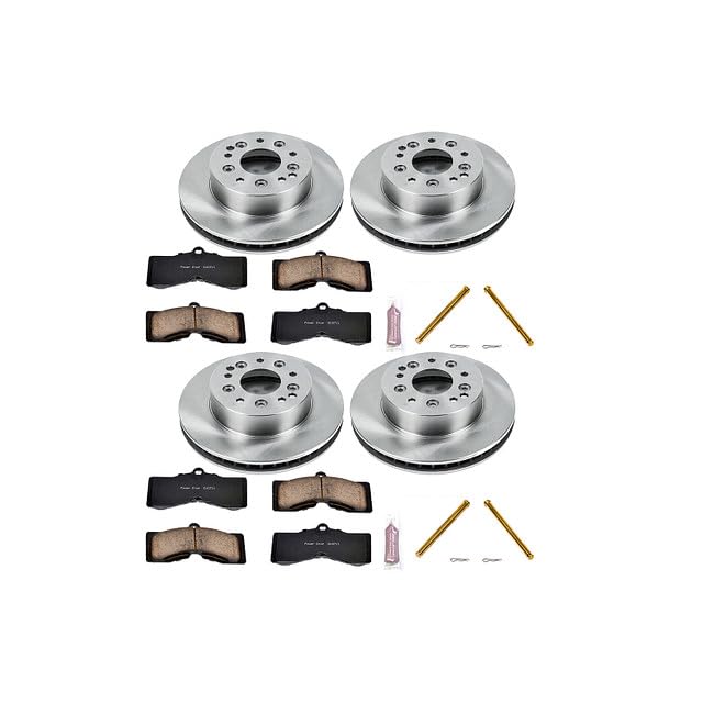 POWERSTOP Autospecialty KOE2769 Front and Rear Replacement Brake Kit-OE Brake Rotors & Ceramic Brake Pads For Chevrolet Camaro 1969 [Model Specific]