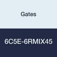 6C5E-6RMIX45 Gates Field Attachable for C5E Hose, Male SAE 45 Flare Inverted Swivel, 45 Bent Tube, Steel, 5/16" ID