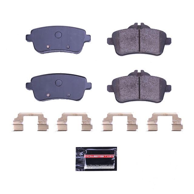 Power Stop Z23-1630 Z23 Sport Carbon Fiber Infused Ceramic Brake Pads with Hardware For GL63 AMG, GLE, GLE3, GLE63 AMG, GLE63 AMG S, GLS63 AMG, ML63 AMG [Model Specific]