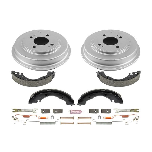 Power Stop KOE15399DK Rear Replacement Brake Kit-OE Brake Drums & Ceramic Brake Pads For Honda Fit 2009-2014, Honda Insight 2010-2014 [Model Specific]